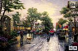 Thomas Kinkade Carmel, Sunset On Ocean Avenue painting